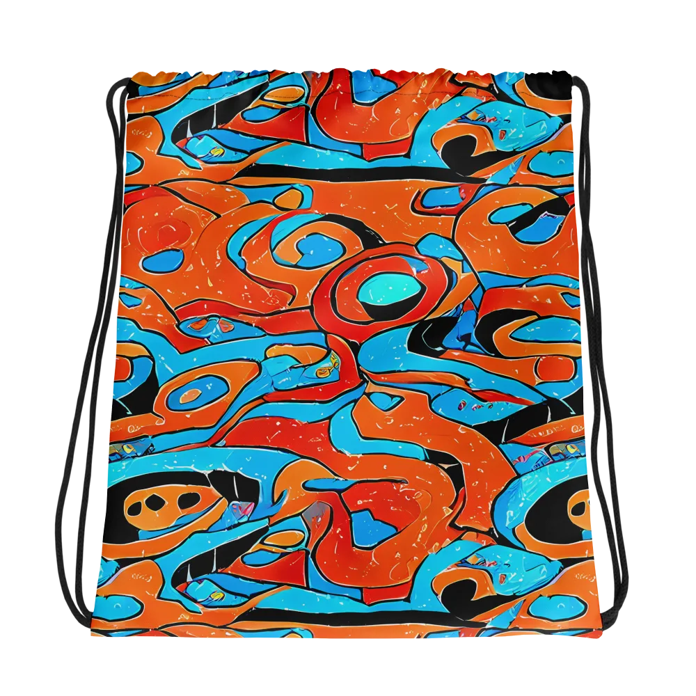 Tangerine Flux on Drawstring Bag — Photo