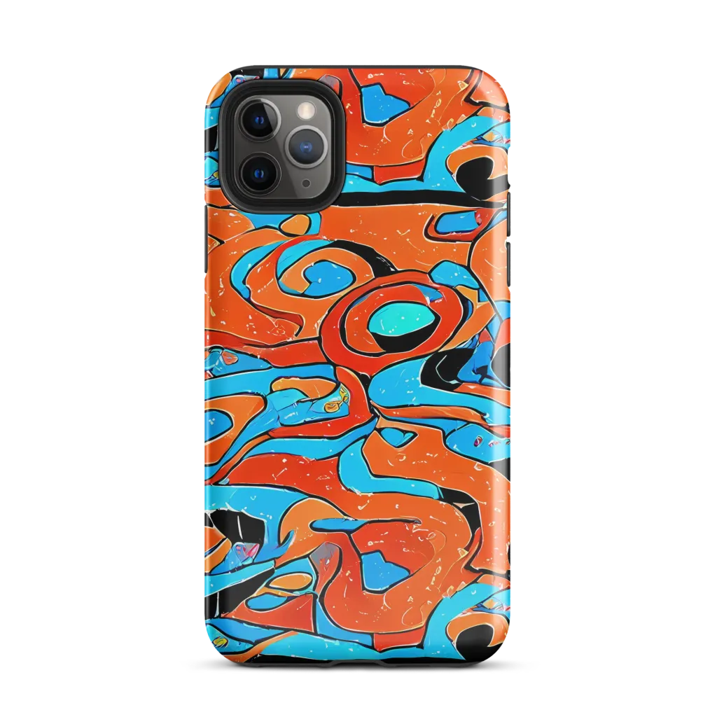 Tangerine Flux on Tough Case for iPhone® — Front