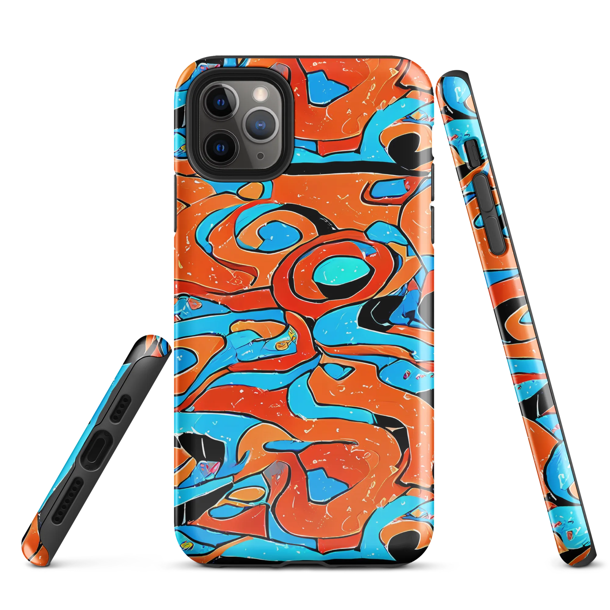 Tangerine Flux on Tough Case for iPhone® — Front