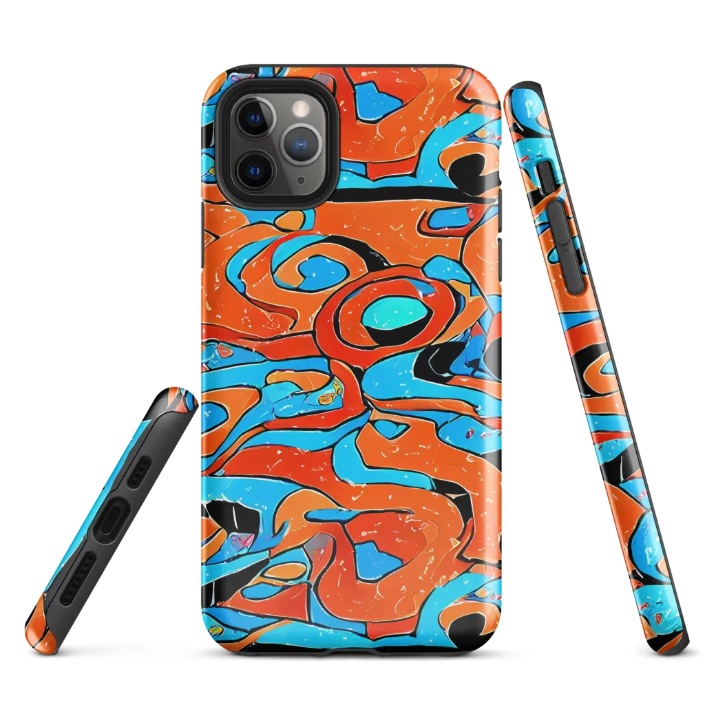 Tangerine Flux on Tough Case for iPhone® — Front