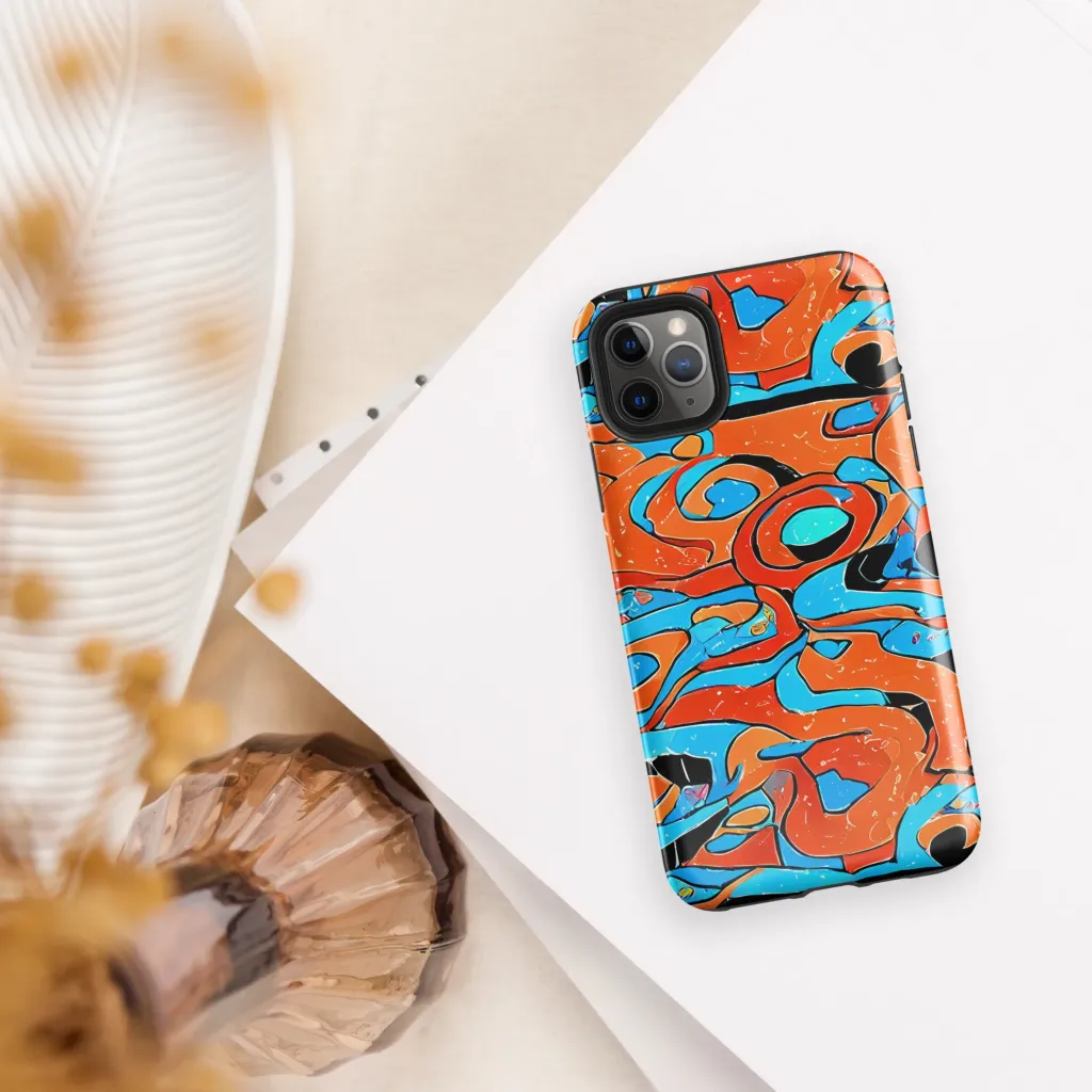Tangerine Flux on Tough Case for iPhone® — Front