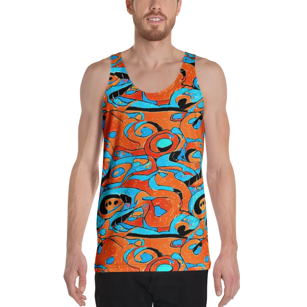 Tangerine Flux on Men's Tank Top — Front