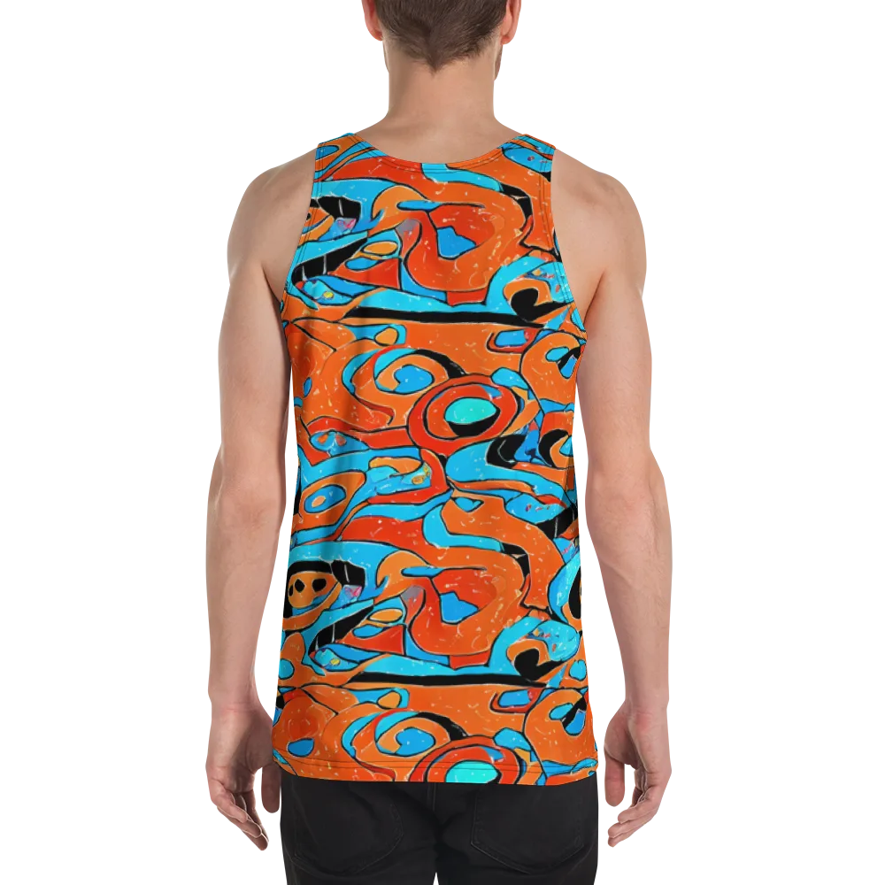 Tangerine Flux on Men's Tank Top — Back