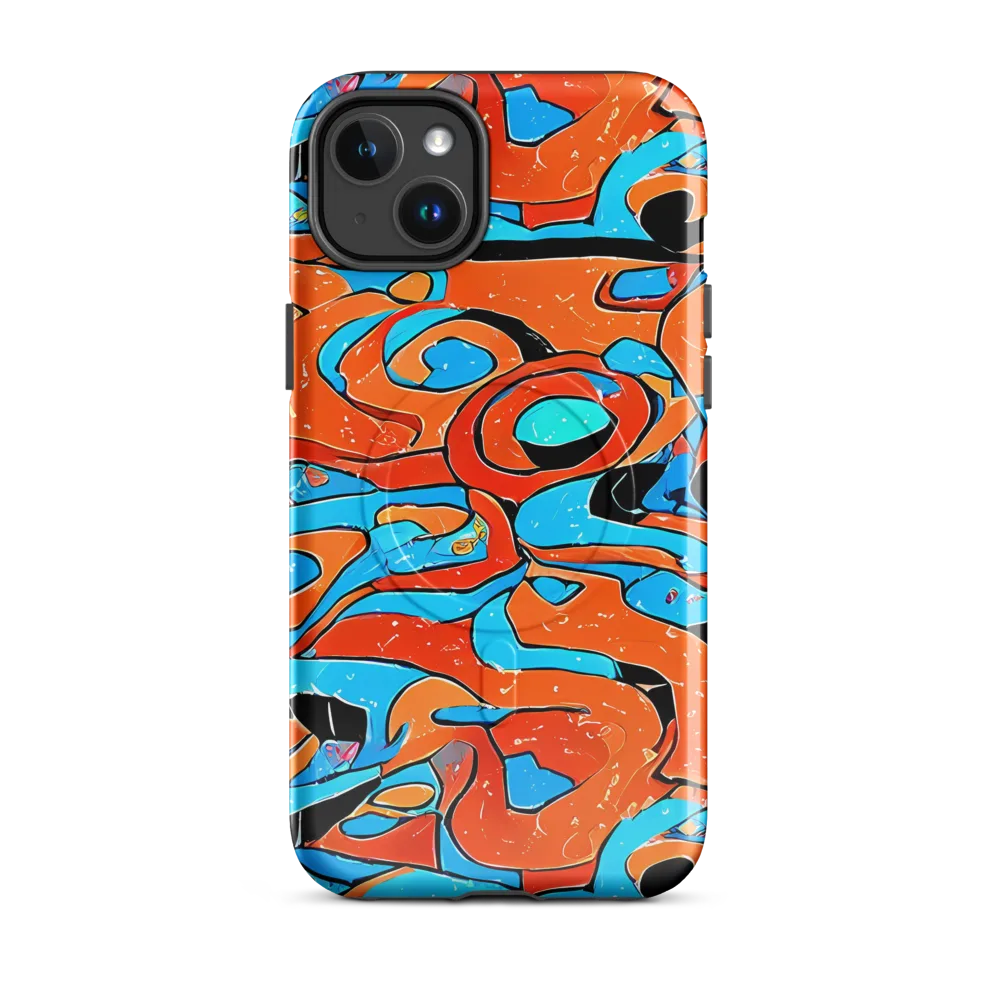 Tangerine Flux on MagSafe Tough Case for iPhone® — Front