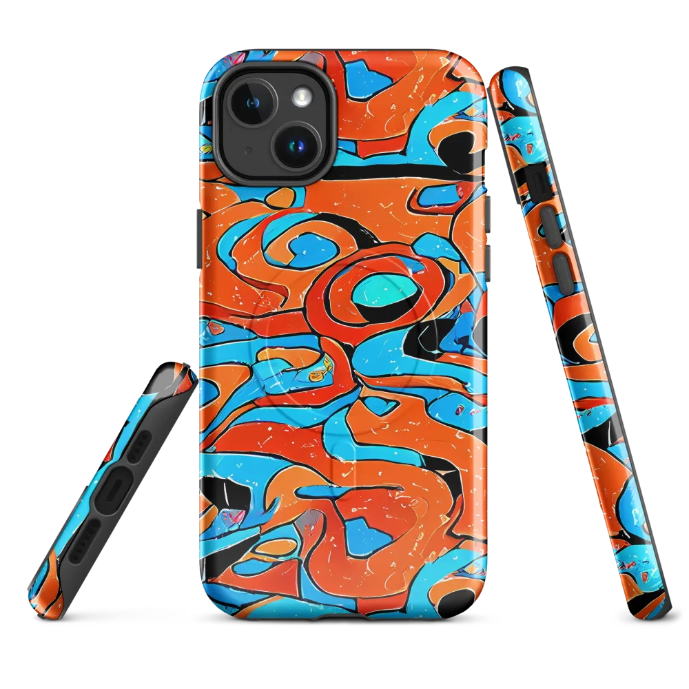 Tangerine Flux on MagSafe Tough Case for iPhone® — Front