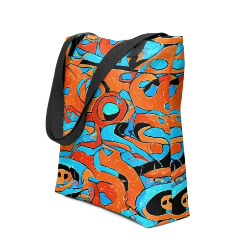 Tangerine Flux on a Tote Bag