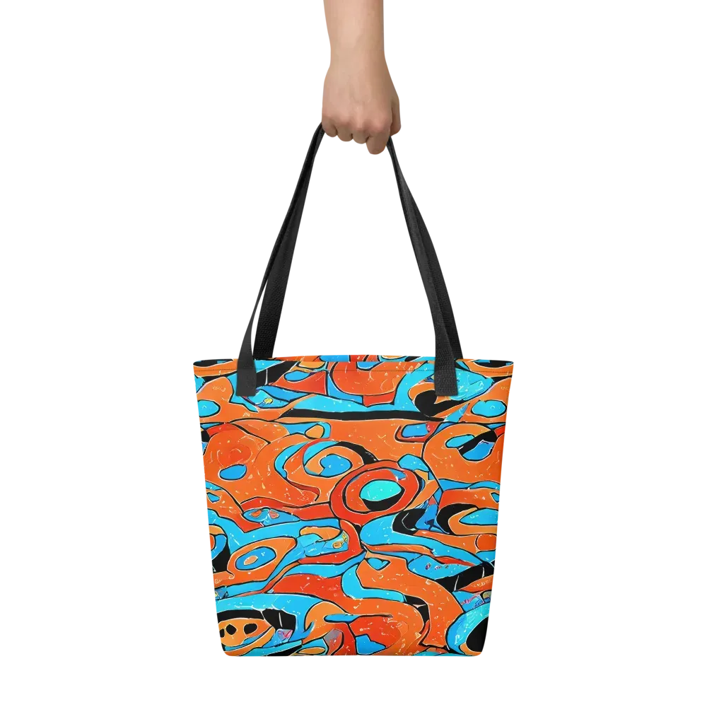 Tangerine Flux on Tote Bag — Front