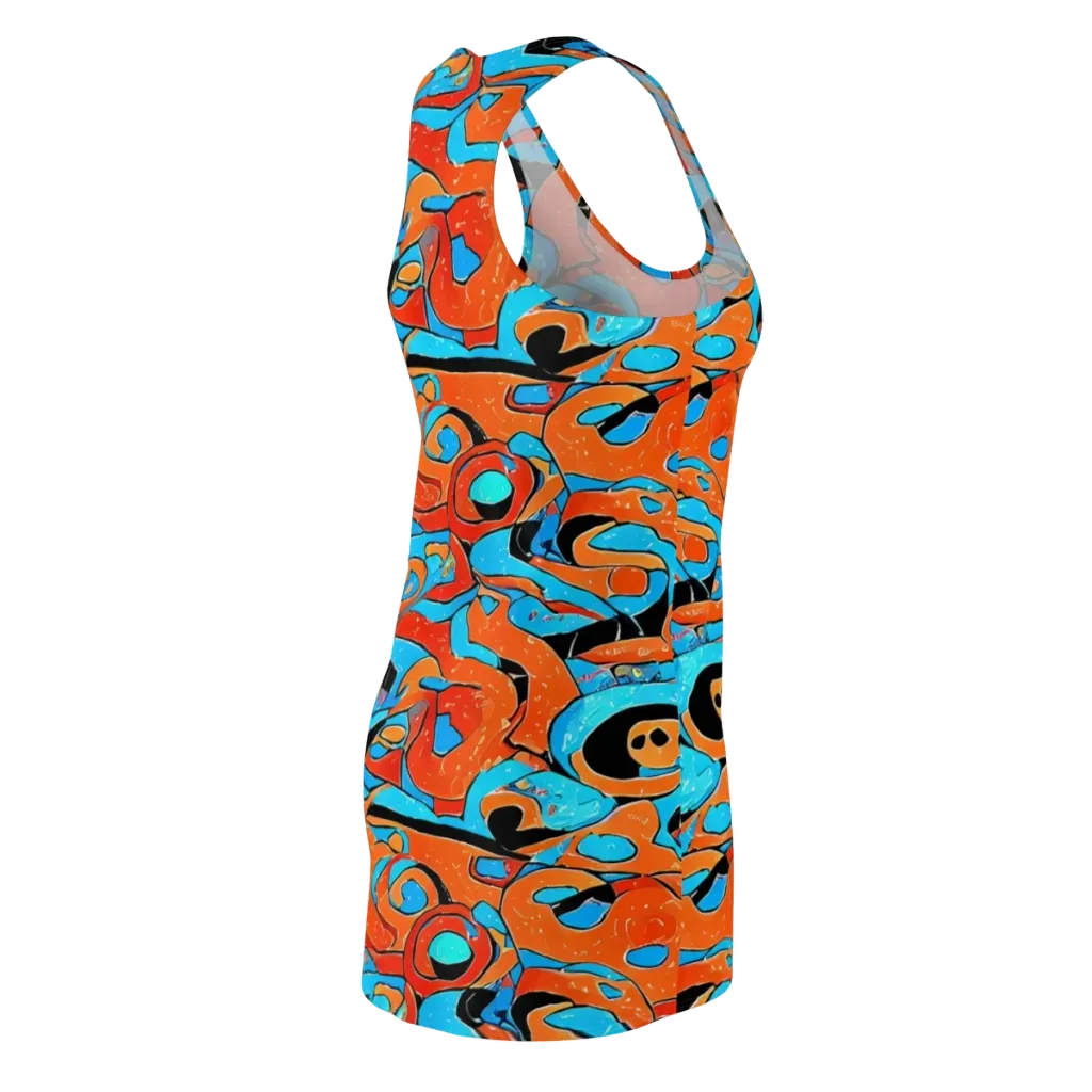 Tangerine Flux on Racerback Dress — Back Side