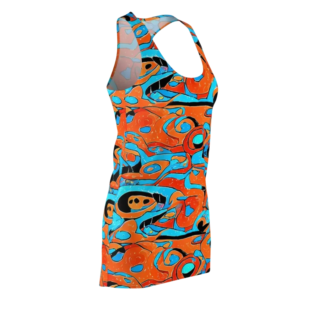 Tangerine Flux on Racerback Dress — Front Side