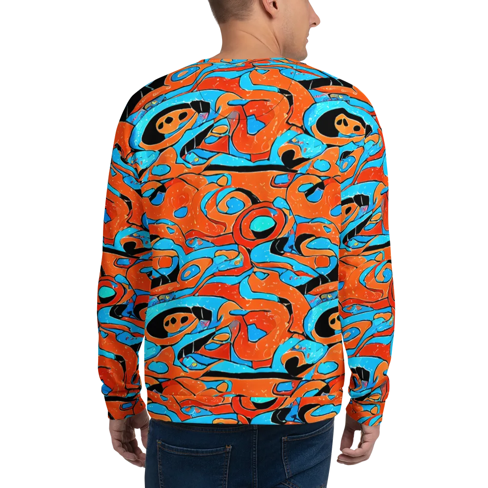 Tangerine Flux on Sweatshirt — Back