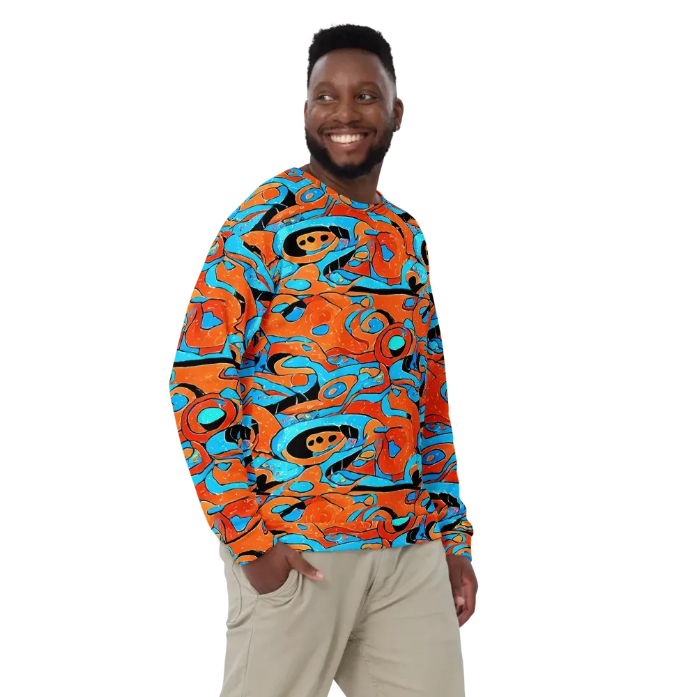 Tangerine Flux on Sweatshirt — Front