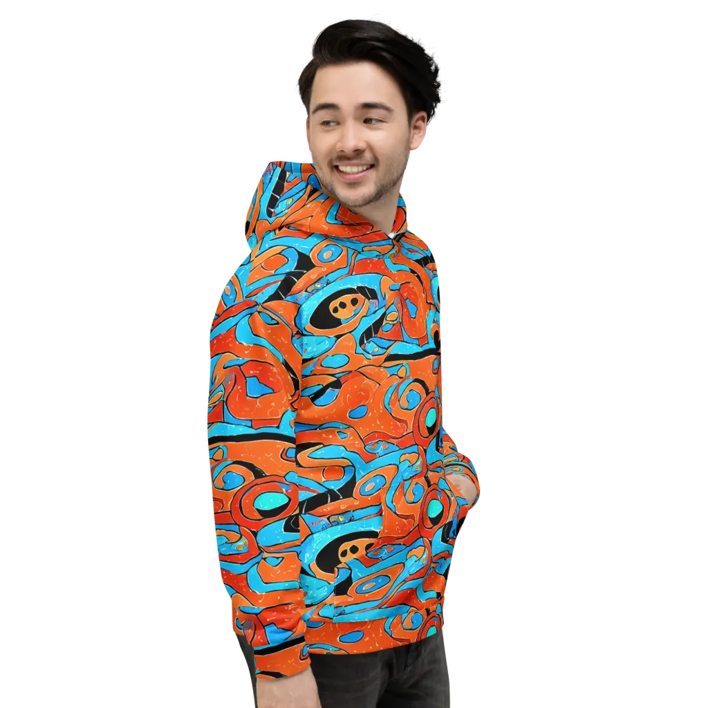 Tangerine Flux on Hoodie — Right
