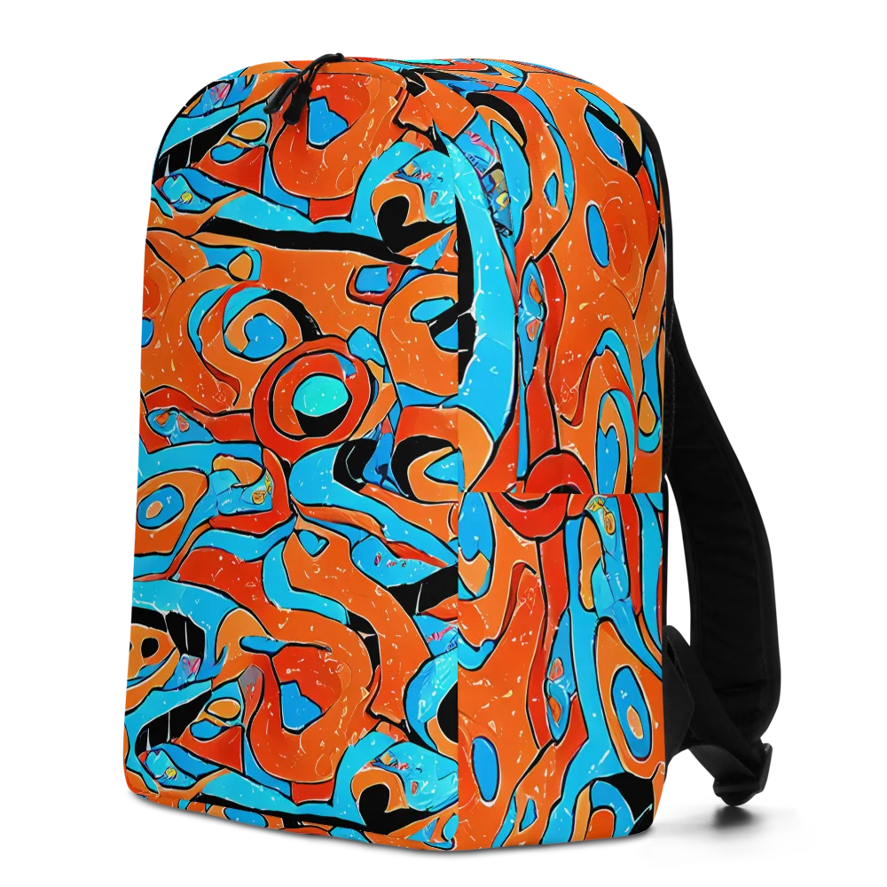 Tangerine Flux on Minimalist Backpack — Left
