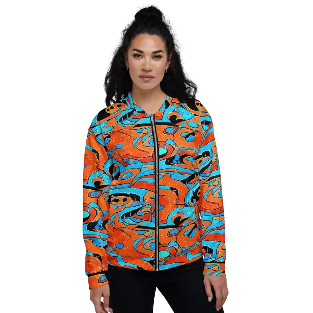 Tangerine Flux on Bomber Jacket — Front