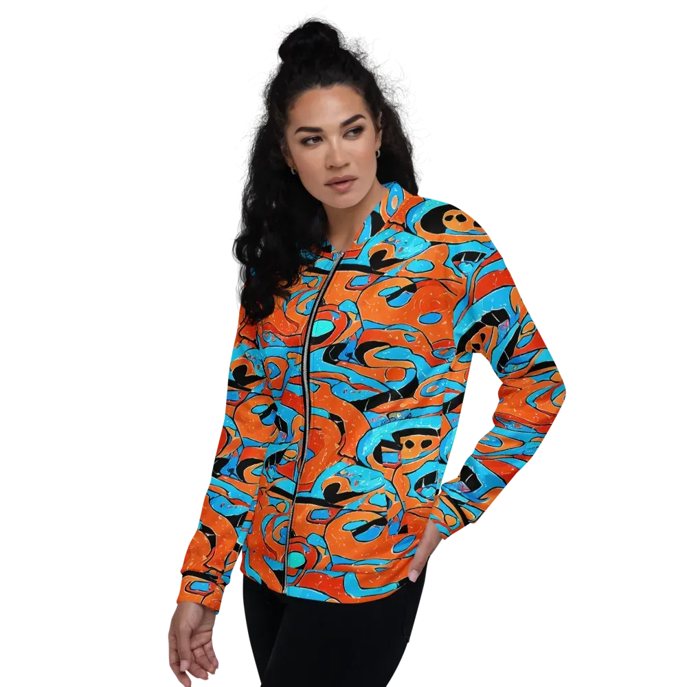 Tangerine Flux on Bomber Jacket — Left