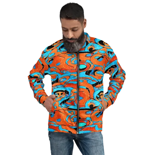 Tangerine Flux on a Bomber Jacket