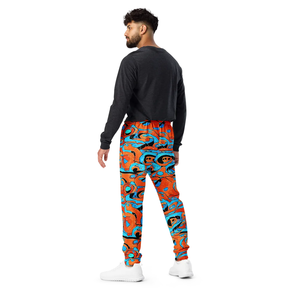 Tangerine Flux on Men's Joggers — Back