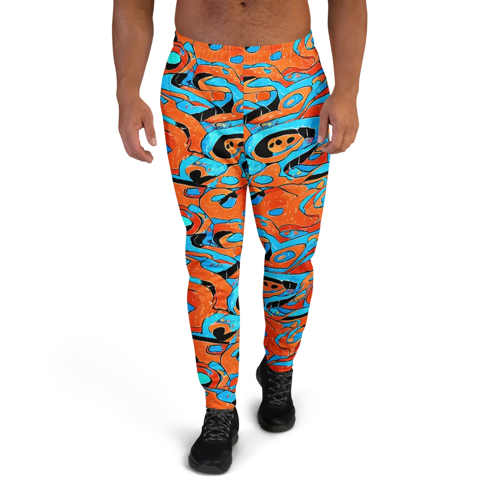 Tangerine Flux on Men's Joggers — Front