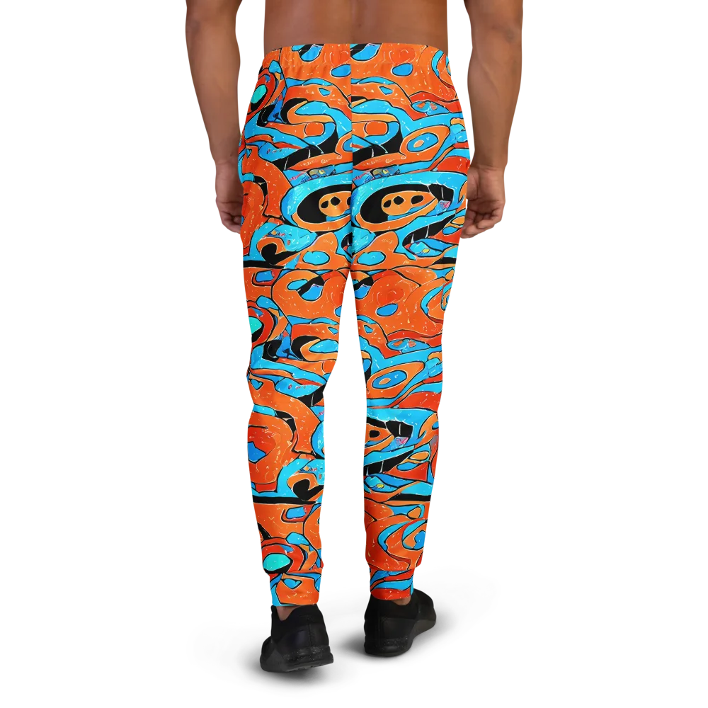 Tangerine Flux on Men's Joggers — Back