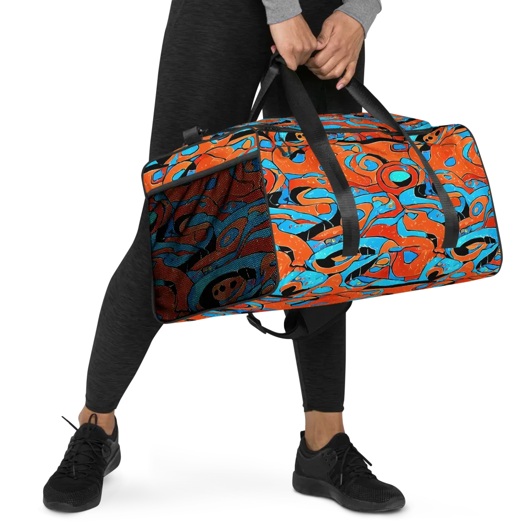 Tangerine Flux on Duffle Bag — Right Front