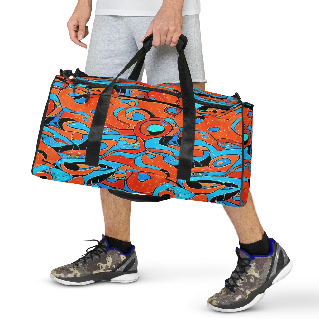 Tangerine Flux on Duffle Bag — Front