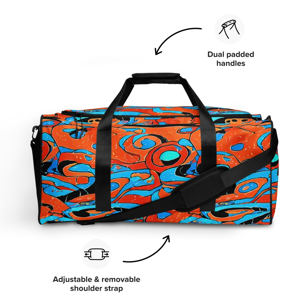 Tangerine Flux on Duffle Bag — Front