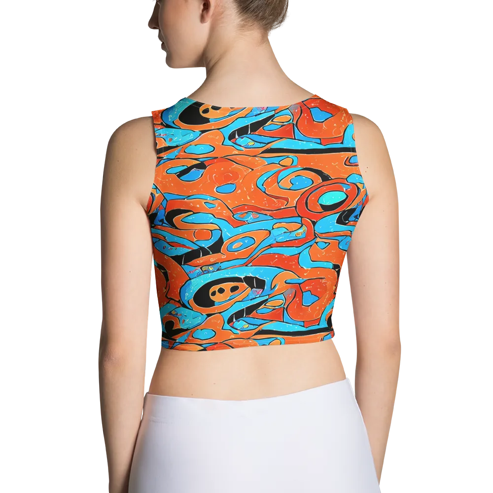 Tangerine Flux on Crop Top — Back