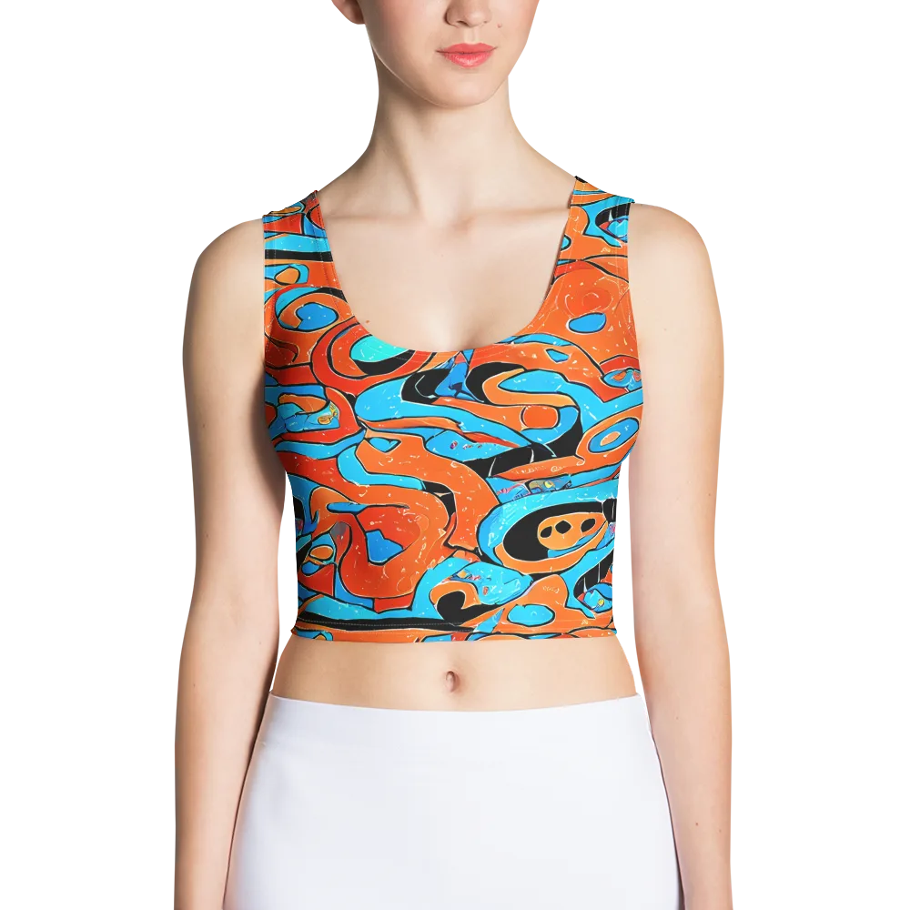 Tangerine Flux on Crop Top — Front