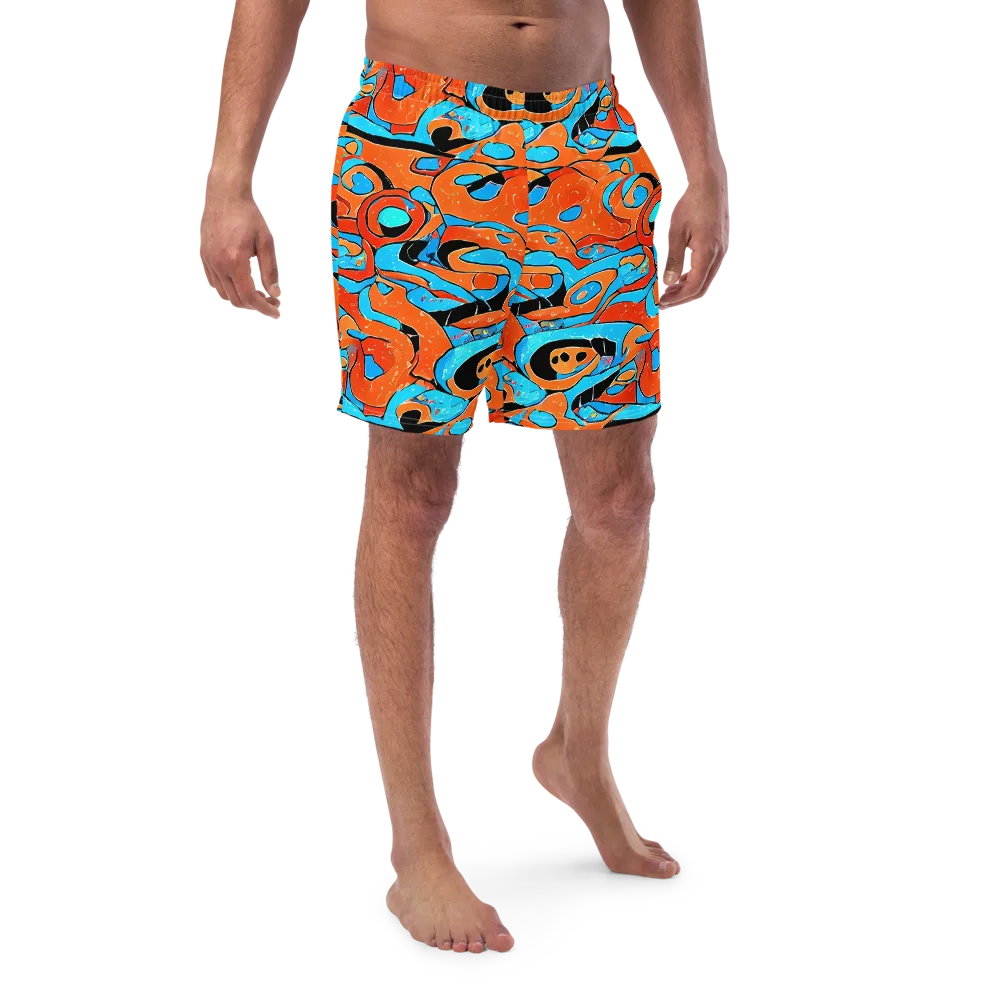Tangerine Flux on Swim Trunks — Front