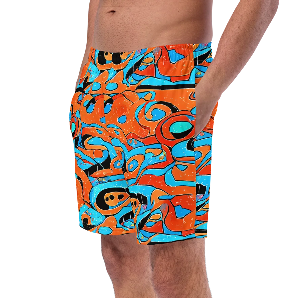 Tangerine Flux on Swim Trunks — Left Front