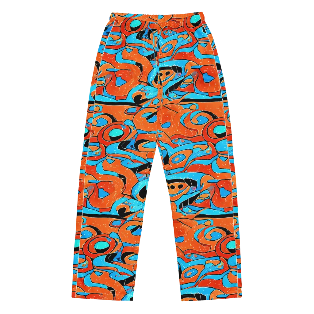 Tangerine Flux on Women's Pajama Pants — Front