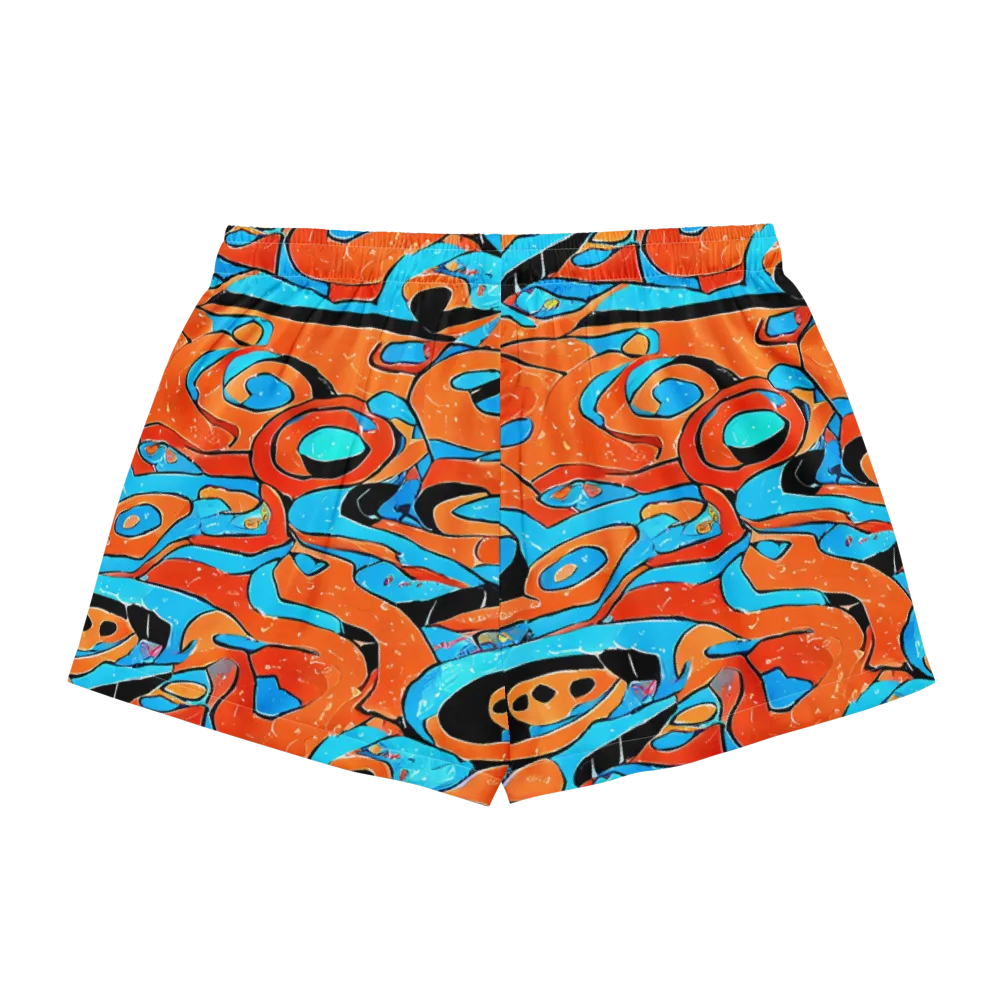 Tangerine Flux on Women's Pajama Shorts — Back
