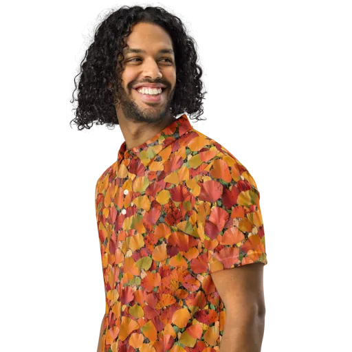 Autumn Fan Dance on a Men's Slim Fit Polo Shirt