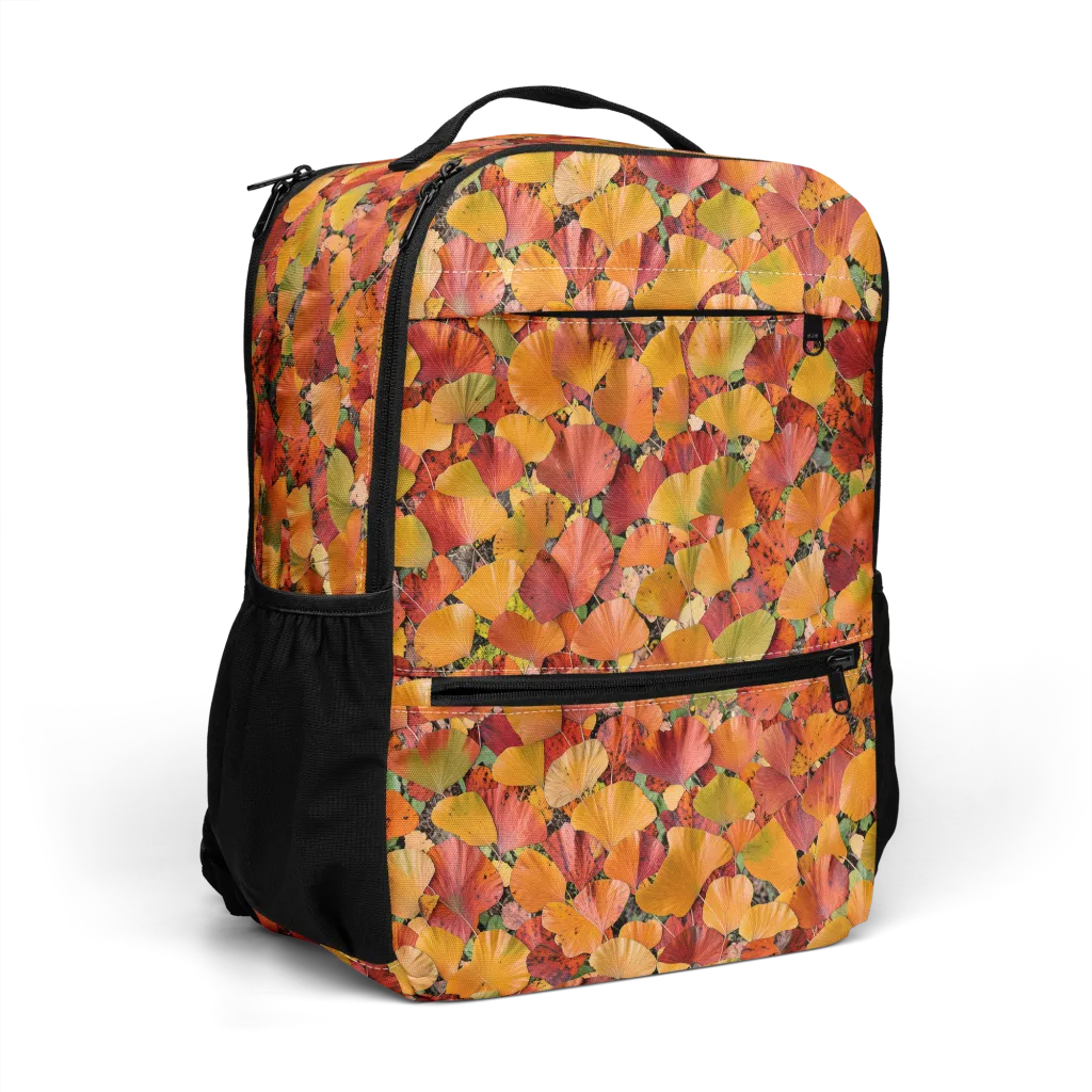 Autumn Fan Dance on Utility Backpack — Right Front