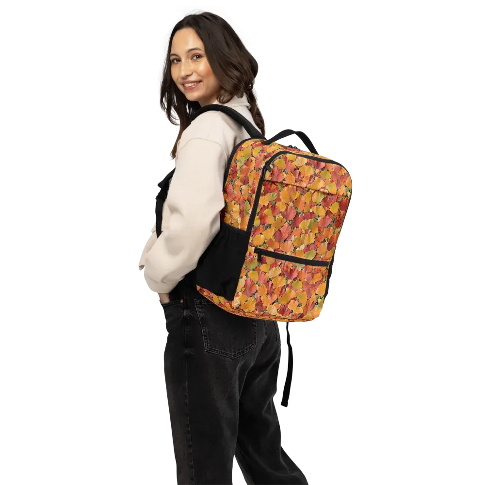 Autumn Fan Dance on Utility Backpack — Back