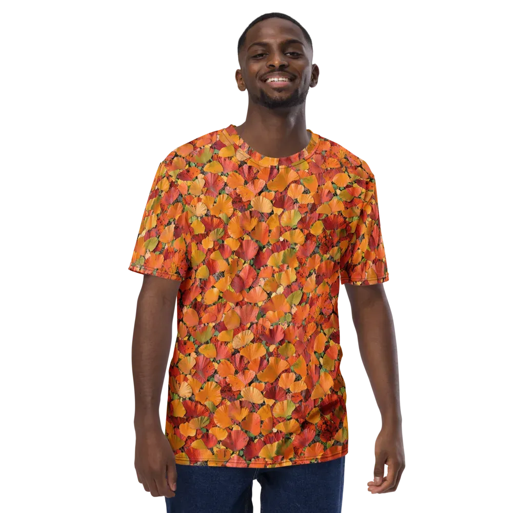 Autumn Fan Dance on Men's Crew Neck T-Shirt — Front