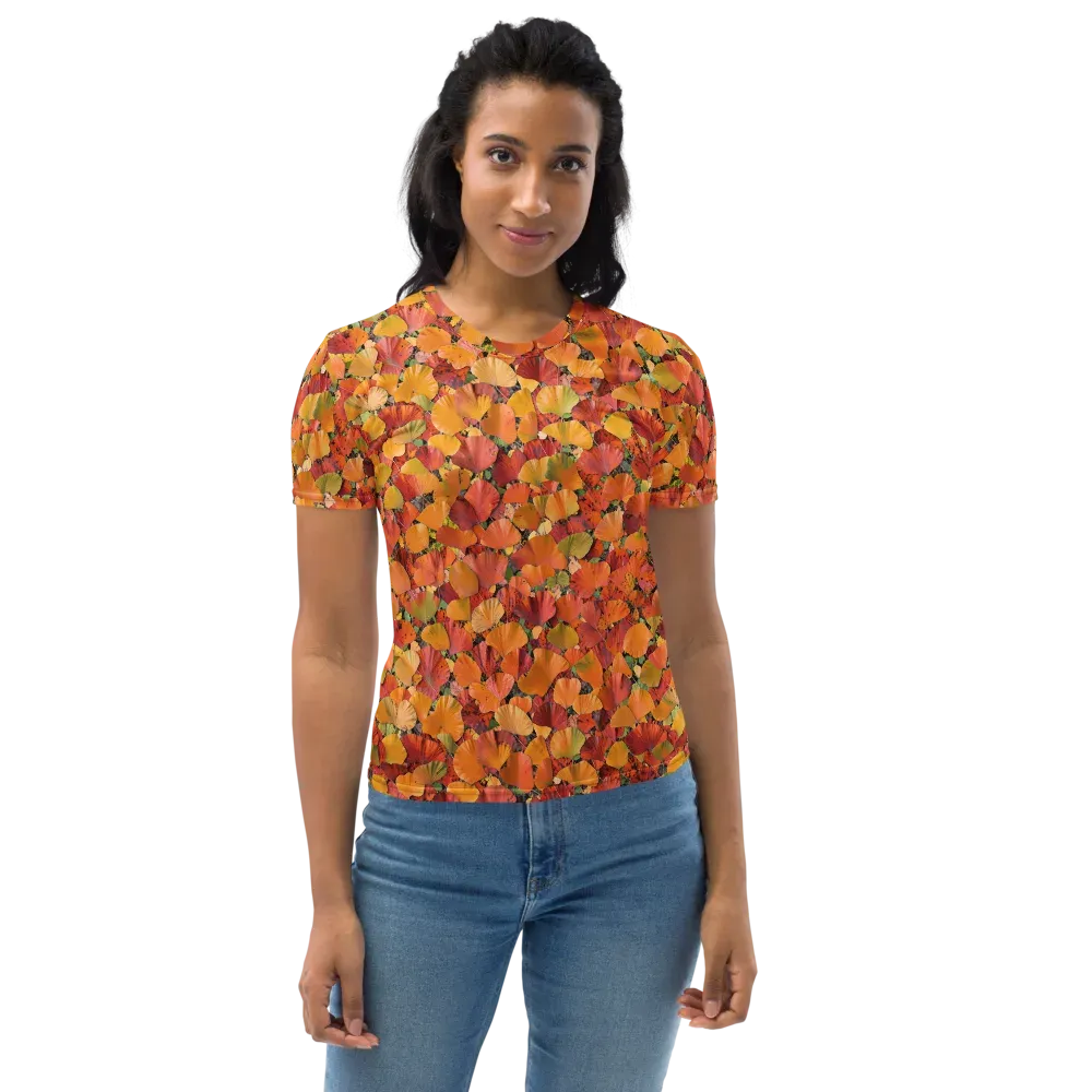 Autumn Fan Dance on Women's Crew Neck T-Shirt — Front