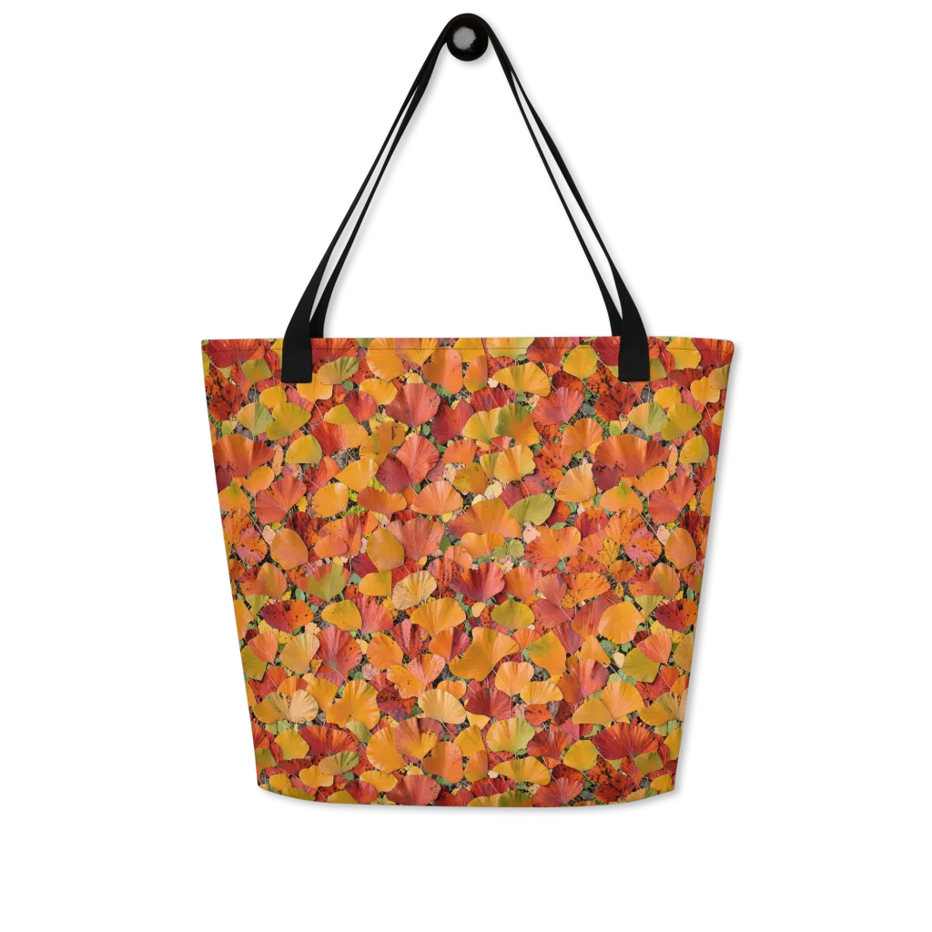 Autumn Fan Dance on Large Tote Bag W/ Pocket — Front