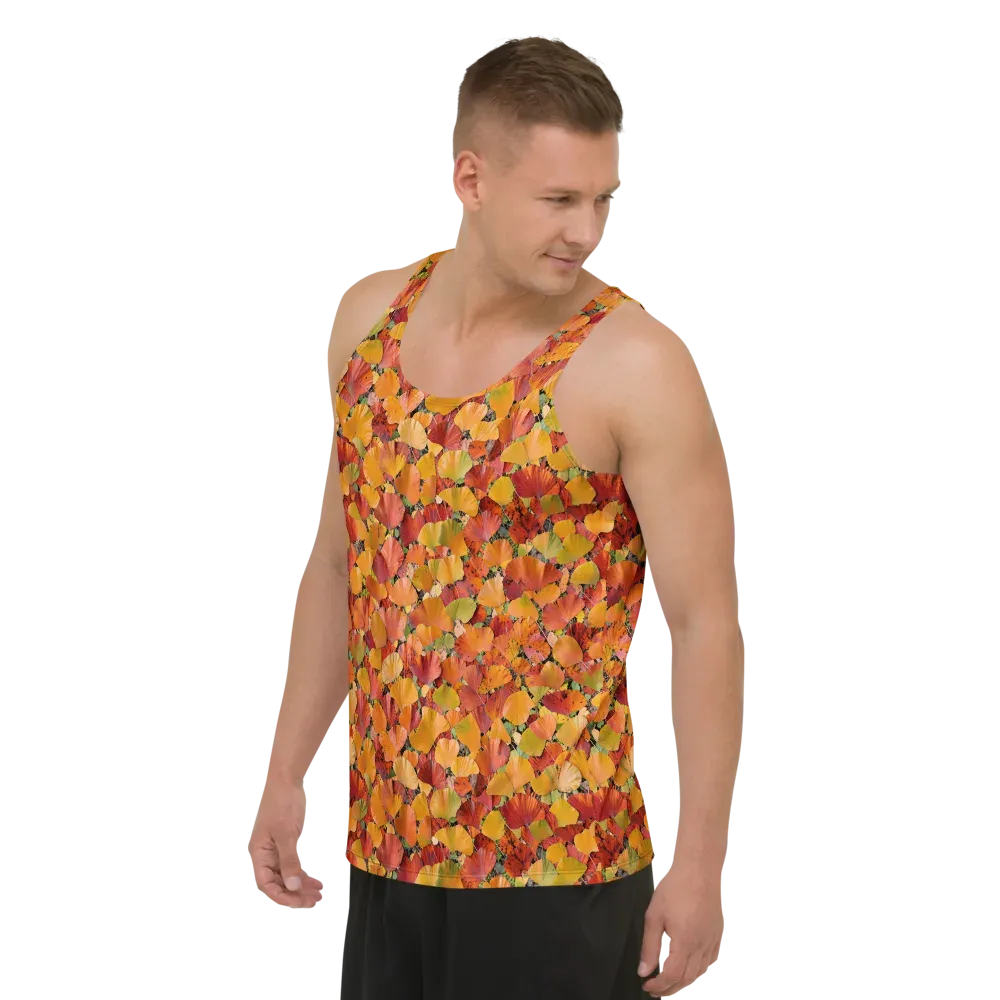 Autumn Fan Dance on Men's Tank Top — Left Front