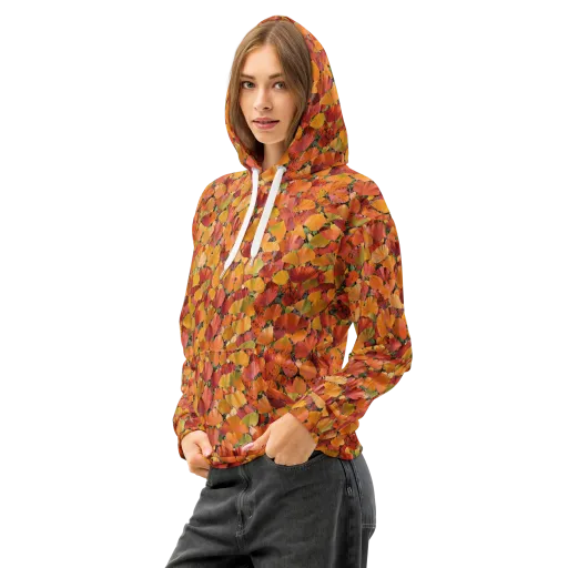 Autumn Fan Dance on a Cotton Hoodie