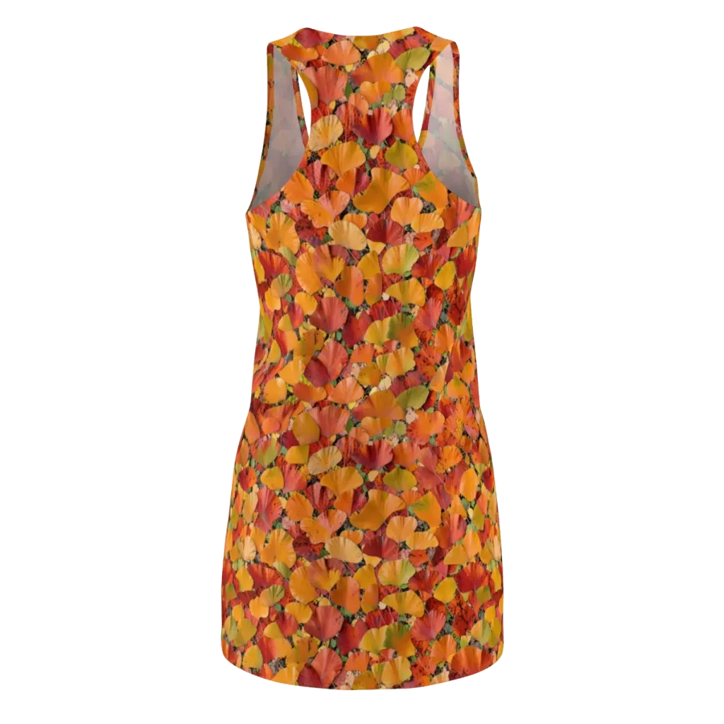 Autumn Fan Dance on Racerback Dress — Back