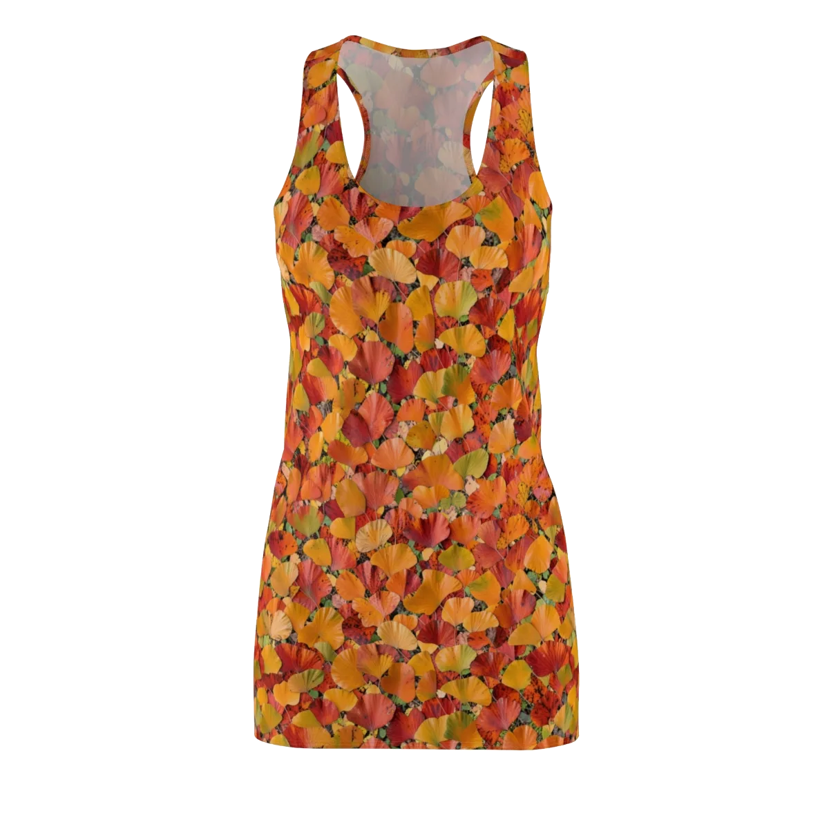 Autumn Fan Dance on Racerback Dress — Front