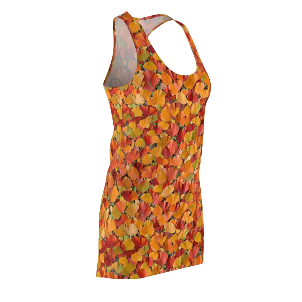 Autumn Fan Dance on Racerback Dress — Front Side