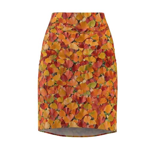 Autumn Fan Dance on a Pencil Skirt