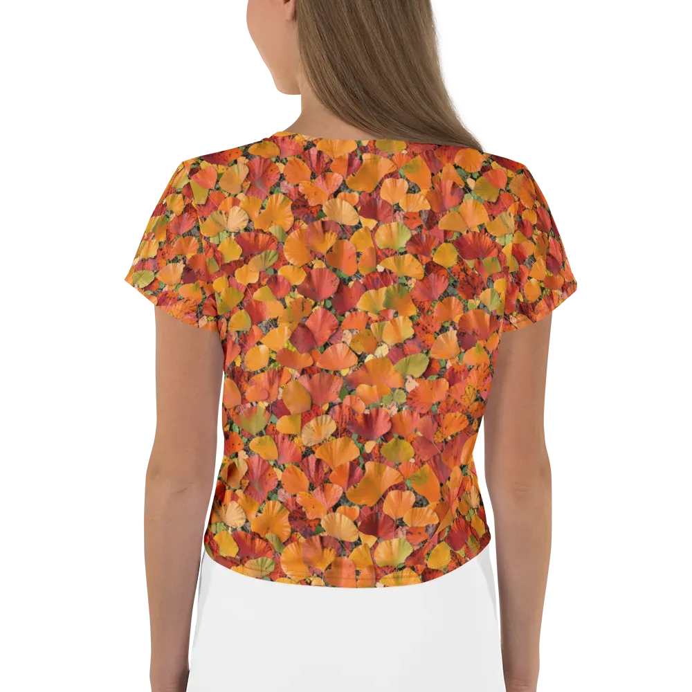 Autumn Fan Dance on Crop Tee — Back