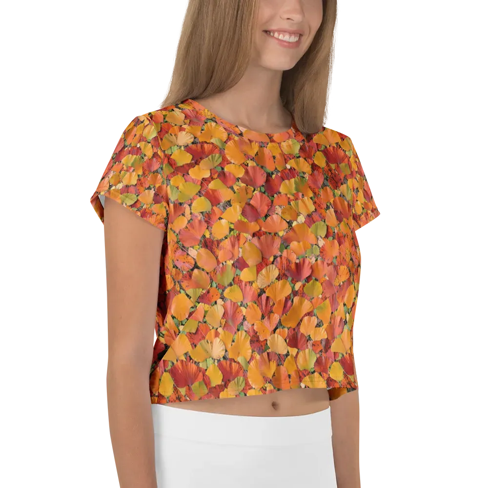 Autumn Fan Dance on Crop Tee — Right