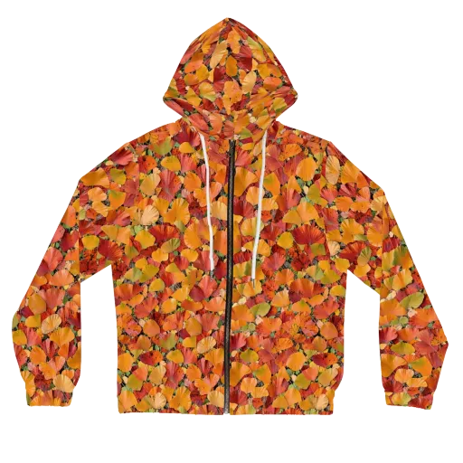 Autumn Fan Dance on a Women's Full-Zip Hoodie