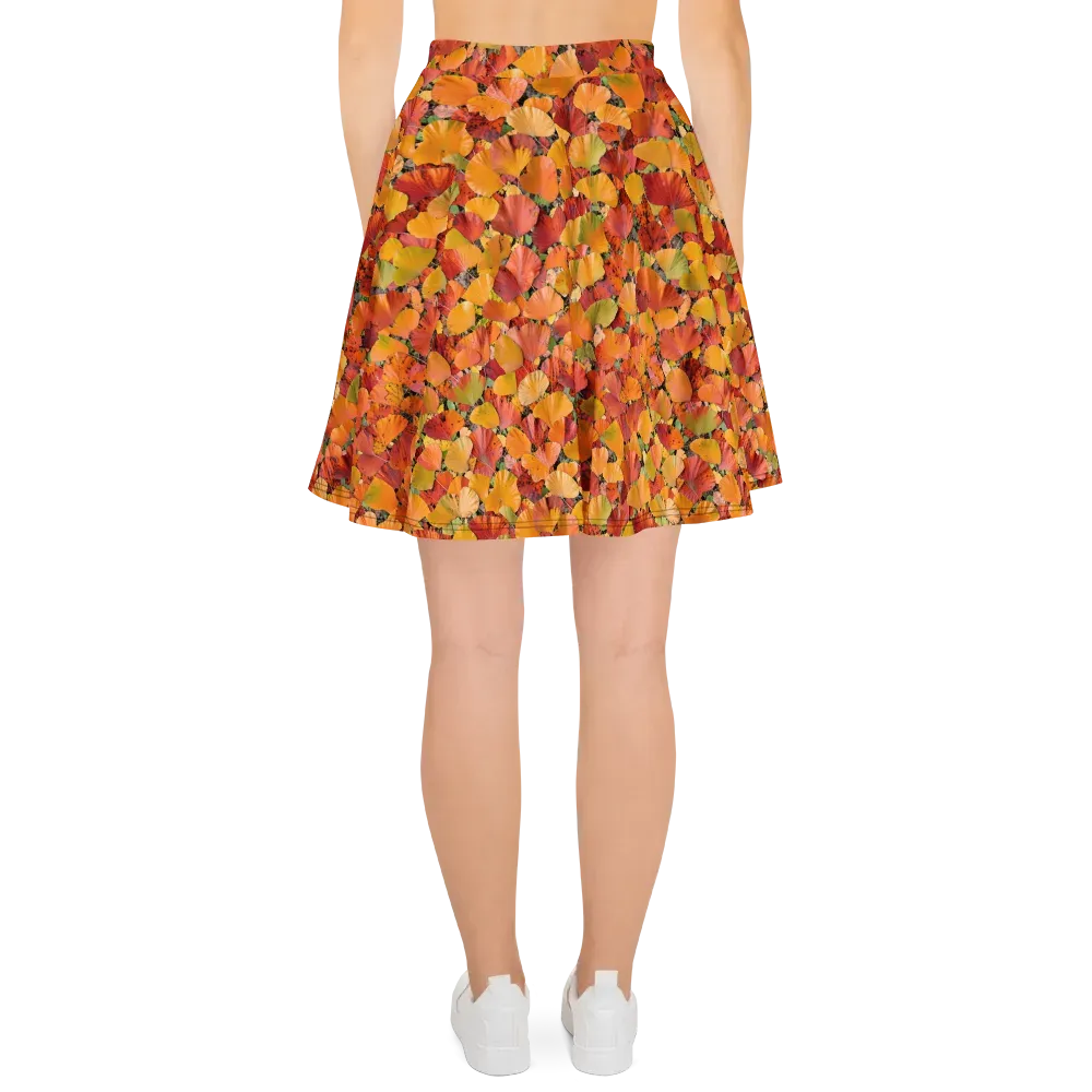 Autumn Fan Dance on Skater Skirt — Back