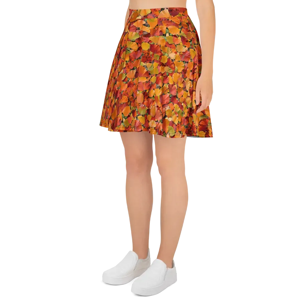Autumn Fan Dance on Skater Skirt — Left