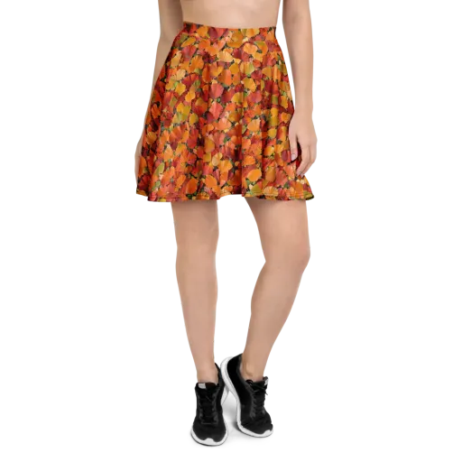 Autumn Fan Dance on a Skater Skirt